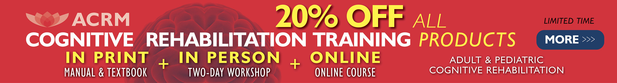 20% off Cognitive Rehabilitation training